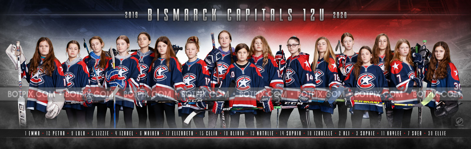 12UB Bismarck Capitals Team Pano