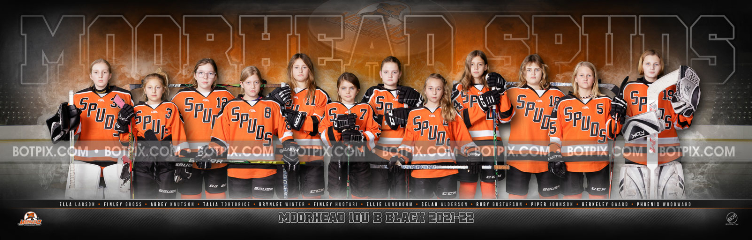 MOORHEAD HOCKEY 10UB BLACK 2021-22 TEAM PANO – BOTpix.com