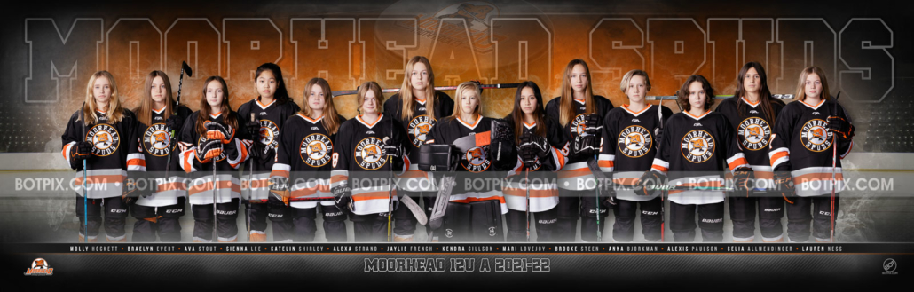 MOORHEAD HOCKEY 12UA 2021-22 TEAM PANO – BOTpix.com