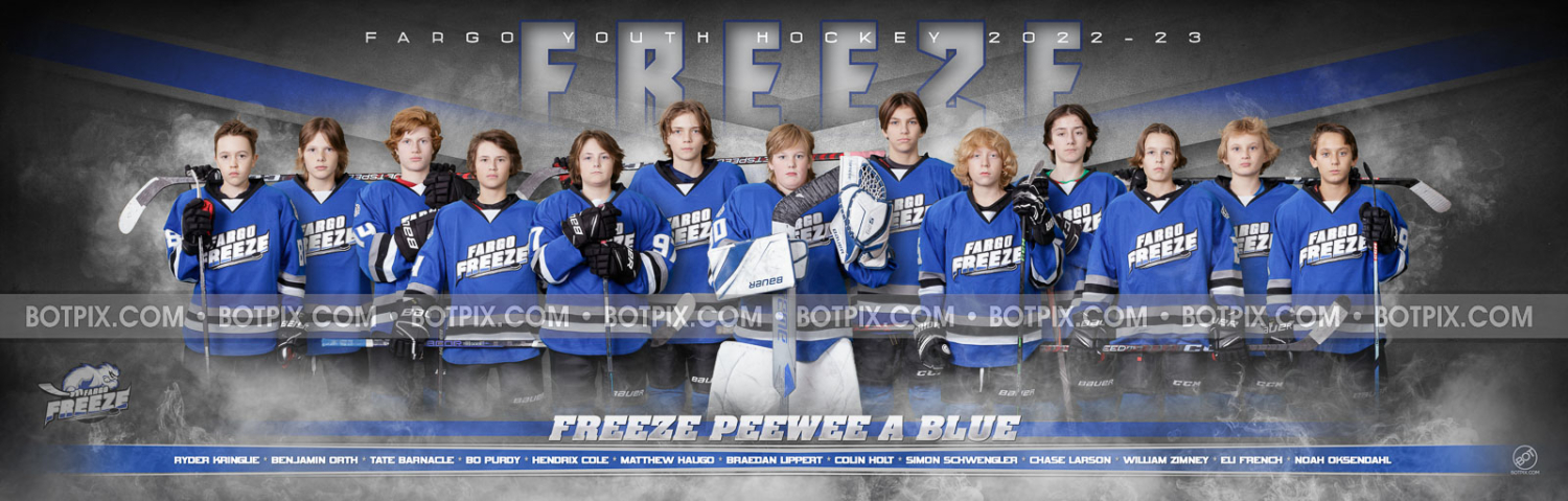 FREEZE PEEWEE A BLUE 2022-23 TEAM PANO – BOTpix.com