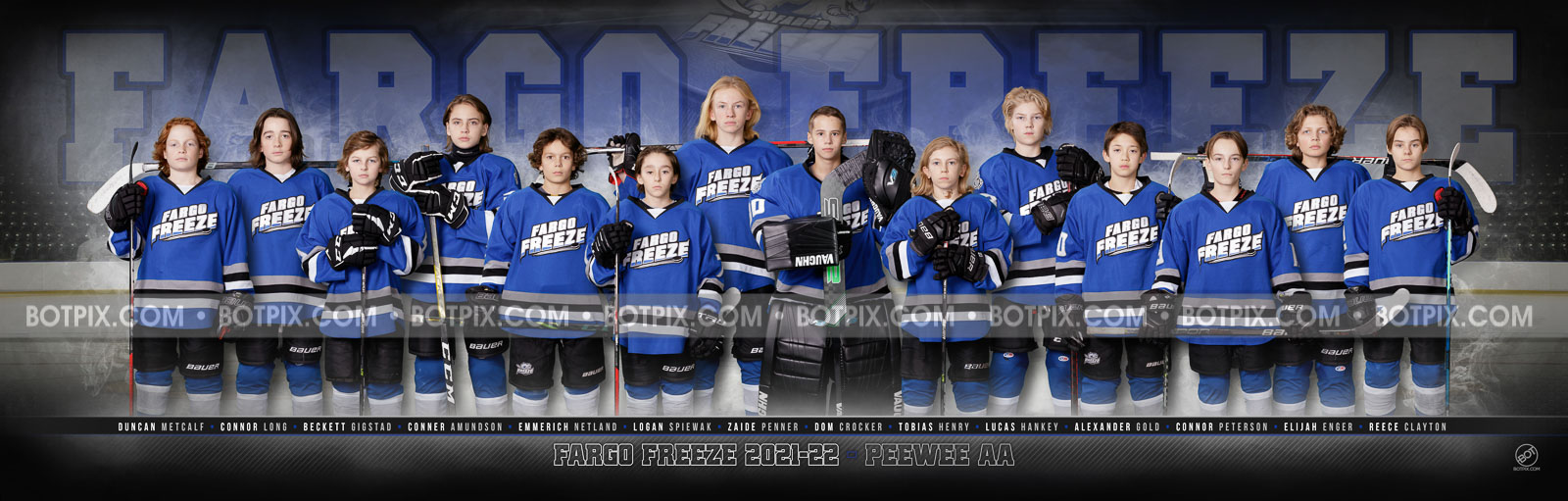 FARGO FREEZE PEEWEE AA 2021-22 TEAM PANO – BOTpix.com