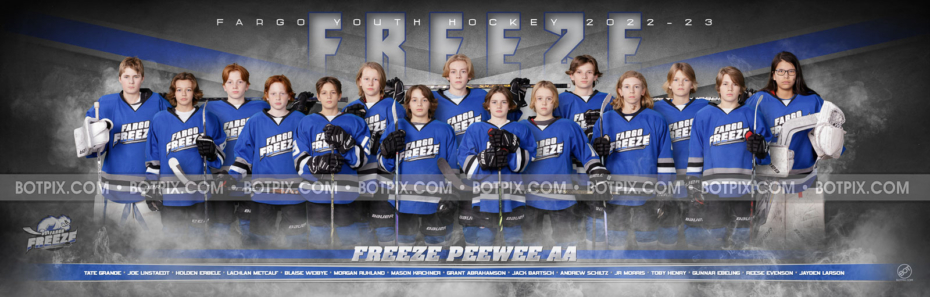 FREEZE PEEWEE AA 2022-23 TEAM PANO – BOTpix.com