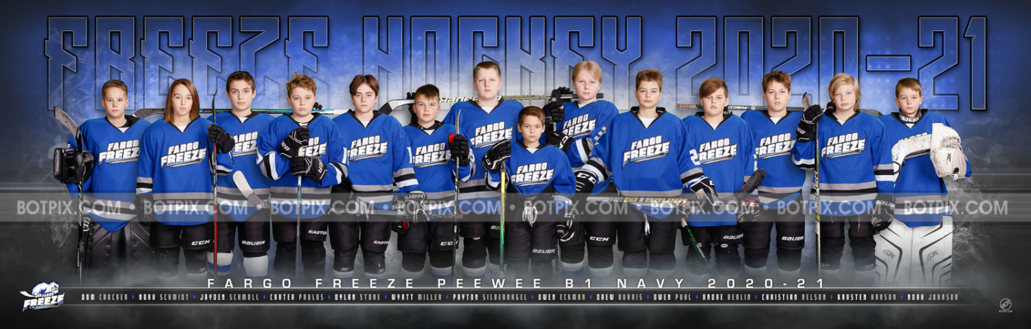 FARGO FREEZE HOCKEY PEEWEE B1 NAVY 2020-21 – BOTpix.com