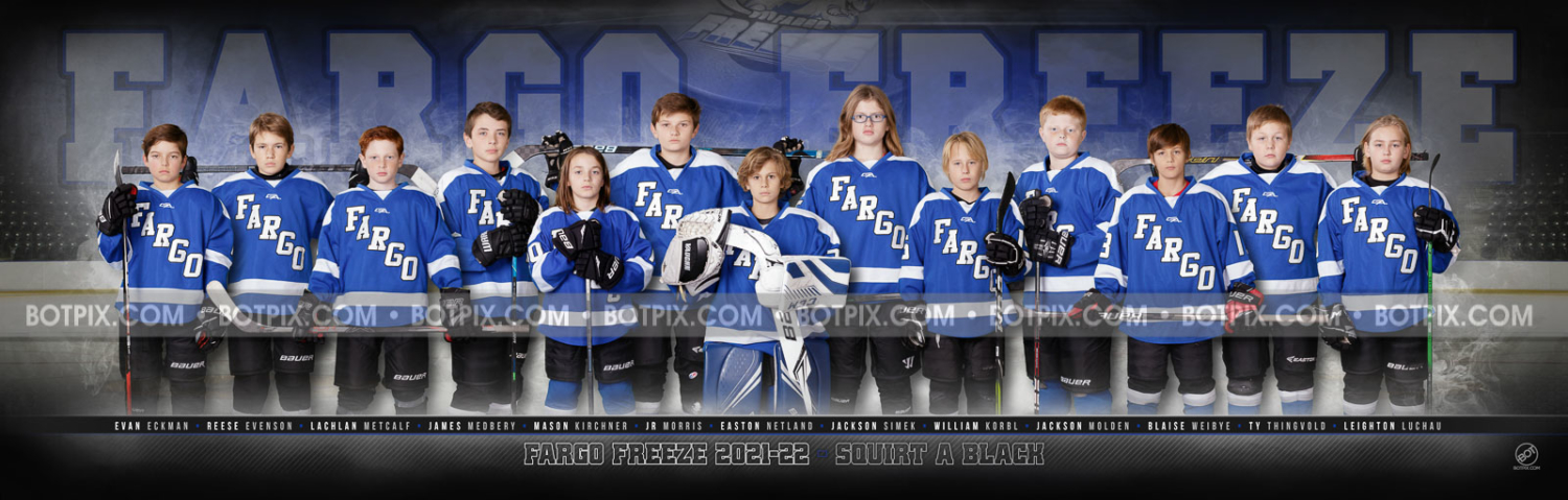 FARGO FREEZE SQUIRT A BLACK 2021-22 TEAM PANO – BOTpix.com