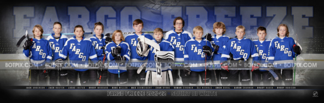 FARGO FREEZE SQUIRT B1 WHITE 2021-22 TEAM PANO – BOTpix.com