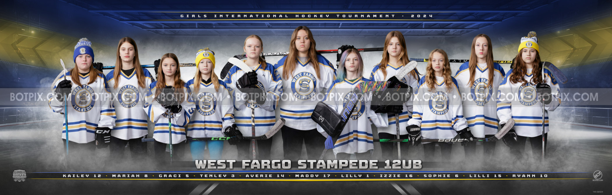 12UB WEST FARGO STAMPEDE – 2024 GIRLS INTERNATIONAL TEAM PANO – BOTpix.com