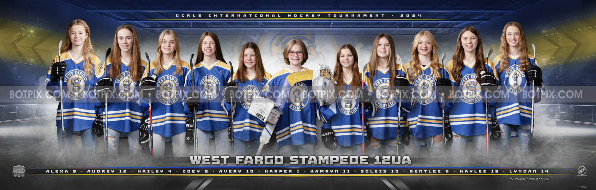 12UA WEST FARGO STAMPEDE – 2024 GIRLS INTERNATIONAL TEAM PANO – BOTpix.com